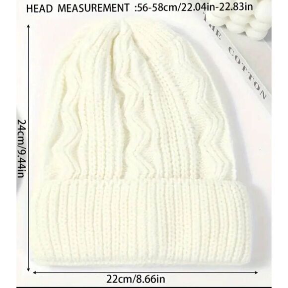 2/$30 Ladies White Stylish Winter Hat - Picture 5 of 5
